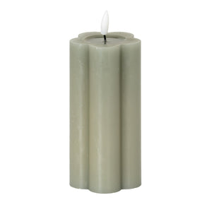 Luxe Collection Natural Glow 2.75x6 Grey Pillar LED Candle - Canwell Interiors Limited - Hills