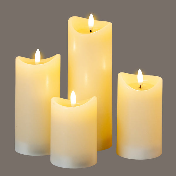 Luxe Collection Natural Glow 2.75x8 Cream Melted LED Candle - Canwell Interiors Limited - Hills
