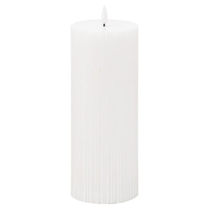 Luxe Collection Natural Glow 3.5x9 Texture Ribbed LED Candle - Canwell Interiors Limited - Hills