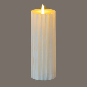 Luxe Collection Natural Glow 3.5x9 Texture Ribbed LED Candle - Canwell Interiors Limited - Hills