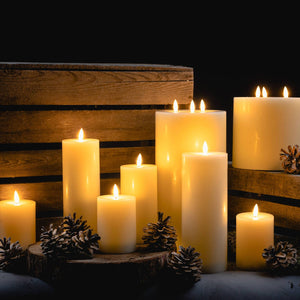 Luxe Collection Natural Glow 3x8 LED Cream Candle - Canwell Interiors Limited - Hills