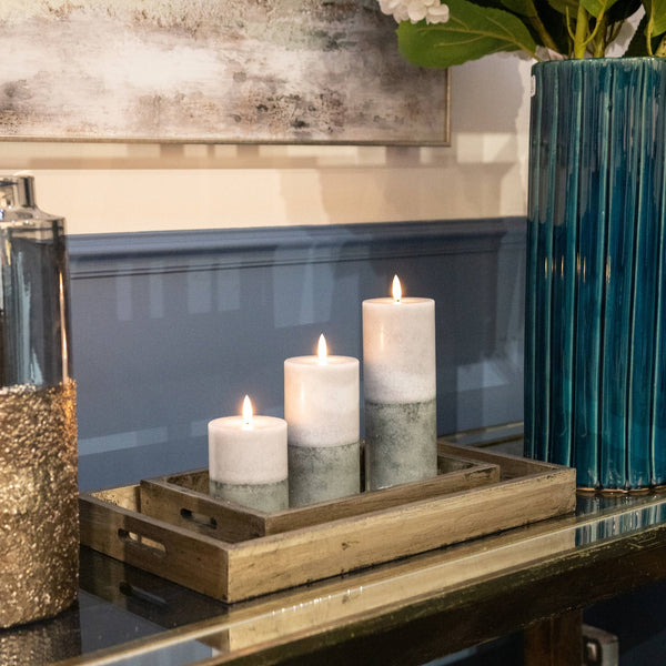 Luxe Collection Natural Glow 3x8 Stone LED Candle - Canwell Interiors Limited - Hills