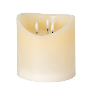 Luxe Collection Natural Glow 6x6 Cream Melted LED Candle - Canwell Interiors Limited - Hills