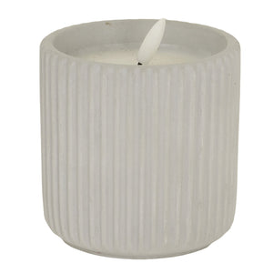 Luxe Collection Natural Glow Chalk Ribbed Large LED Candle - Canwell Interiors Limited - Hills
