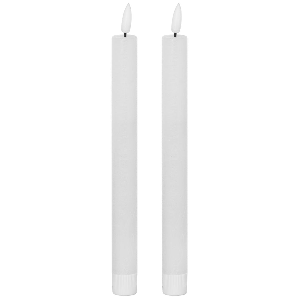 Luxe Collection Natural Glow S/ 2 White LED Dinner Candles - Canwell Interiors Limited - Hills