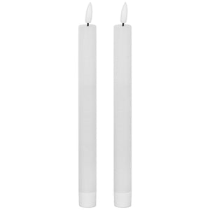 Luxe Collection Natural Glow S/ 2 White LED Dinner Candles - Canwell Interiors Limited - Hills