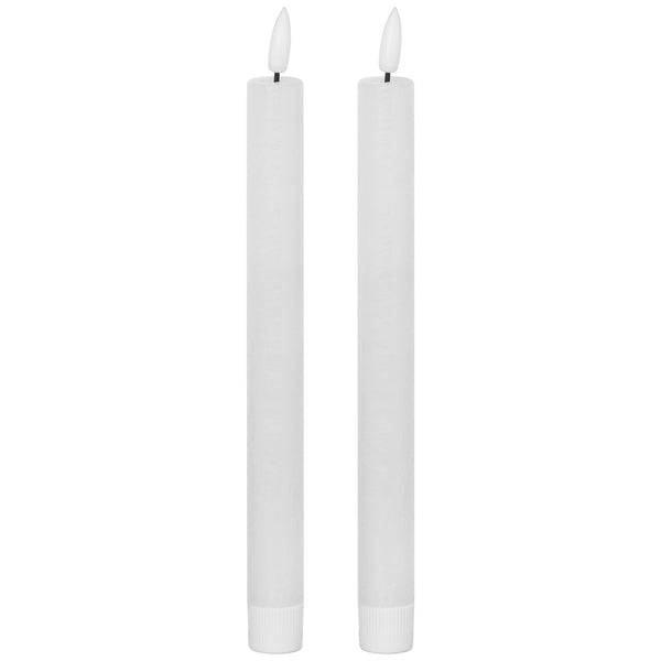 Luxe Collection Natural Glow S/ 2 White LED Dinner Candles - Canwell Interiors Limited - Hills