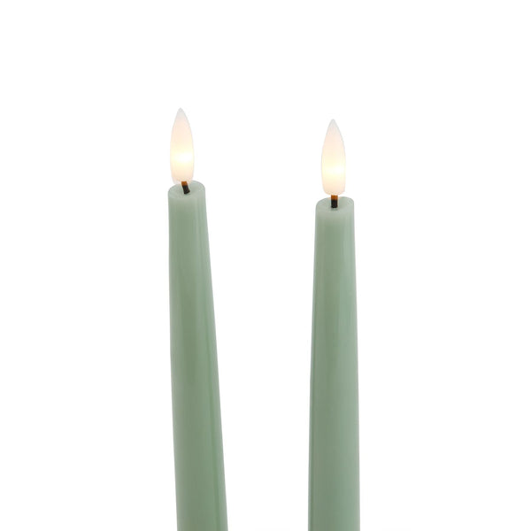 Luxe Collection S/2 Sage LED Wax Dinner Candles - Canwell Interiors Limited - Hills