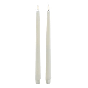 Luxe Collection S/2 Taupe LED Wax Dinner Candles - Canwell Interiors Limited - Hills