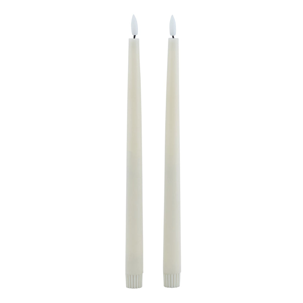 Luxe Collection S/2 Taupe LED Wax Dinner Candles - Canwell Interiors Limited - Hills
