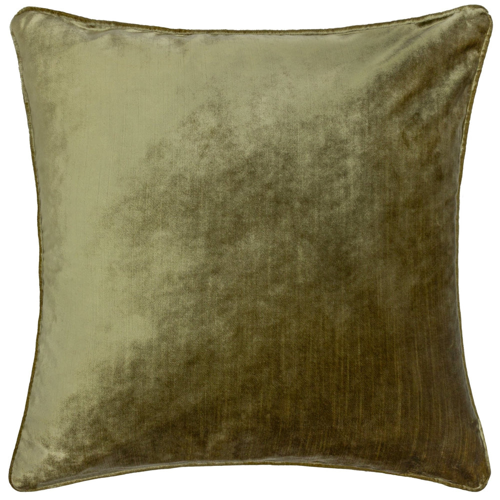 Luxe Velvet 55x55 Feather Filled Cushion Olive - Canwell Interiors Limited - Riva