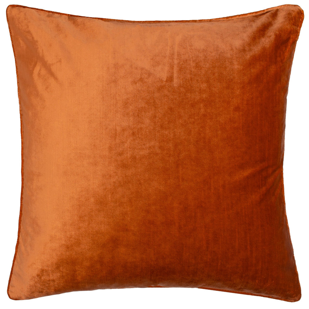 Luxe Velvet 55x55 Feather Filled Cushion Rust - Canwell Interiors Limited - Riva