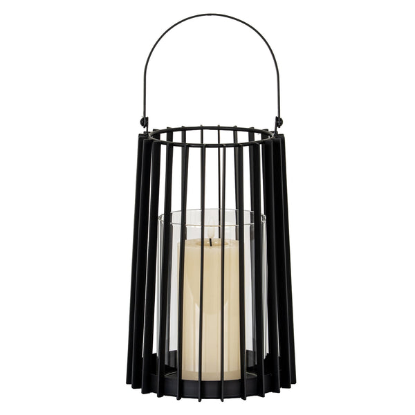 Lynk Medium Lantern with Handle and Glass Candle Holder - Canwell Interiors Limited - Hills