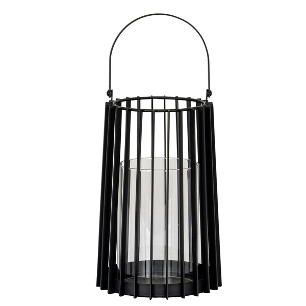 Lynk Medium Lantern with Handle and Glass Candle Holder - Canwell Interiors Limited - Hills