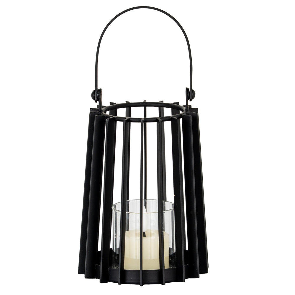 Lynk Small Lantern with Handle and Glass Candle Holder