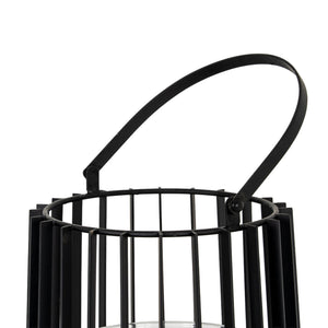 Lynk Small Lantern with Handle and Glass Candle Holder - Canwell Interiors Limited - Hills