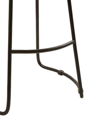 Lyon Oak Wood and Black Metal Bar Stool - Canwell Interiors Limited - Xshowhome