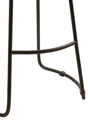Lyon Oak Wood and Black Metal Bar Stool - XShowhome Limited - Xshowhome