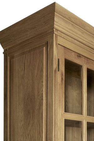 Lyon Oak Wood Tall Cabinet in Washed Grey Finish - Canwell Interiors Limited - Xshowhome