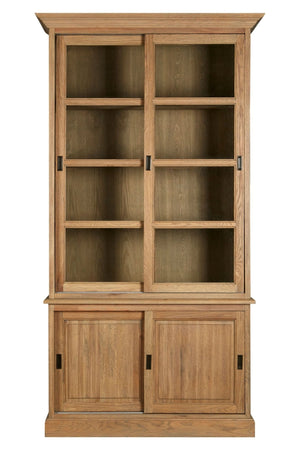 Lyon Oak Wood Tall Cabinet with Washed Grey Finish - XShowhome Limited - Xshowhome