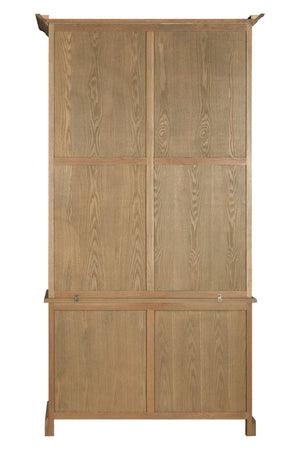 Lyon Oak Wood Tall Cabinet with Washed Grey Finish - XShowhome Limited - Xshowhome