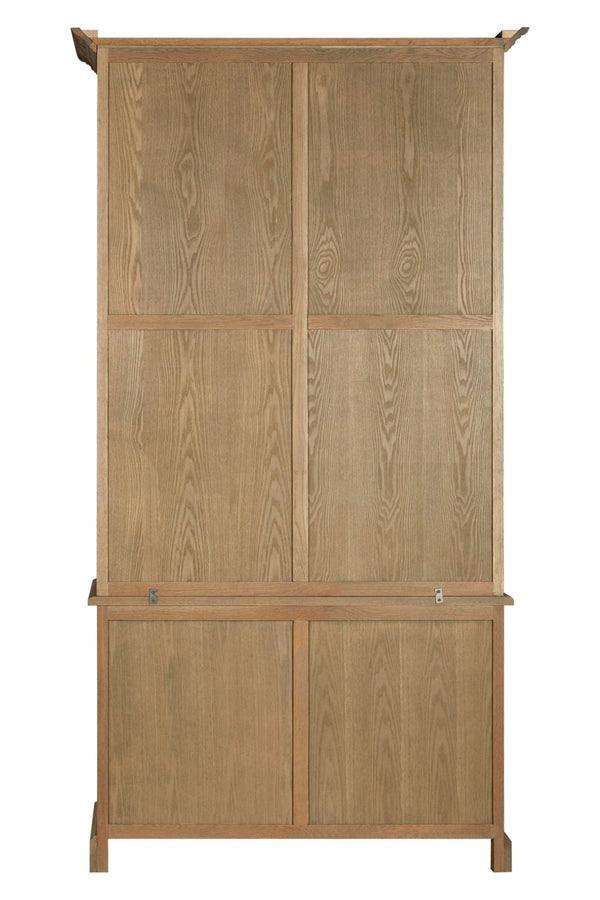 Lyon Oak Wood Tall Cabinet with Washed Grey Finish - XShowhome Limited - Xshowhome