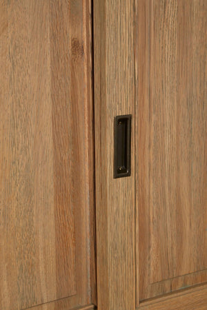 Lyon Oak Wood Tall Cabinet with Washed Grey Finish - XShowhome Limited - Xshowhome