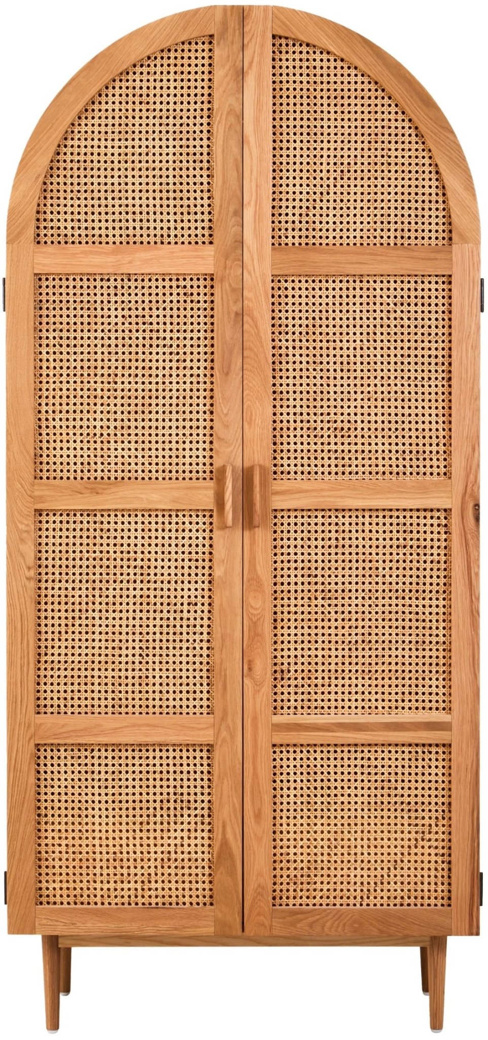 Lyon Rattan and Oak Wood 2 Door Wardrobe - XShowhome Limited - Xshowhome