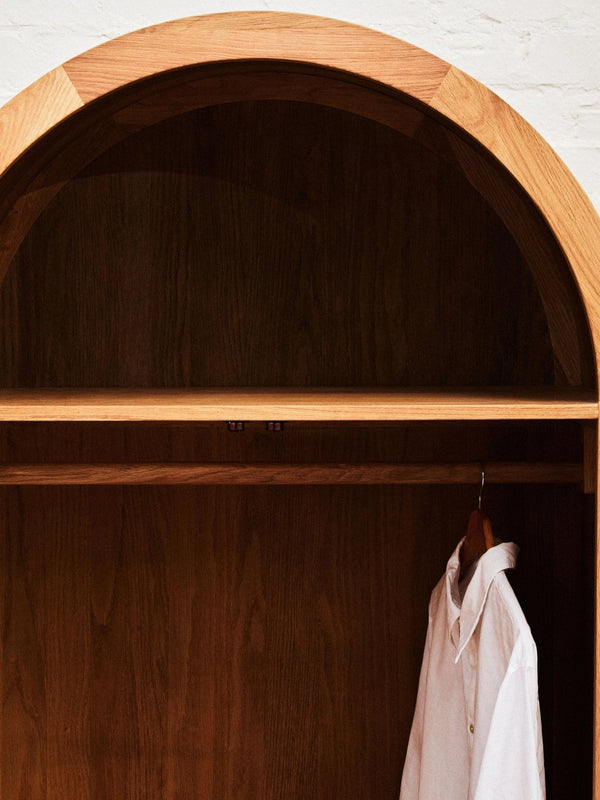 Lyon Rattan and Oak Wood 2 Door Wardrobe - XShowhome Limited - Xshowhome