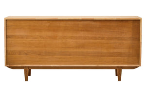 Lyon Rattan and Oak Wood 4 Door Sideboard - XShowhome Limited - Xshowhome