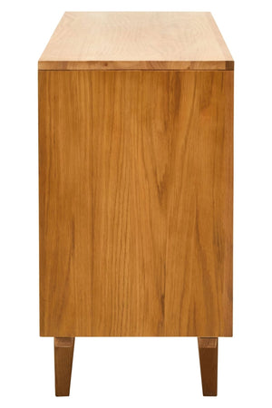 Lyon Rattan and Oak Wood 4 Door Sideboard - XShowhome Limited - Xshowhome