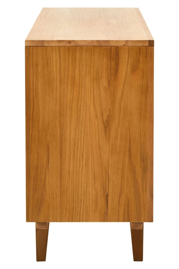 Lyon Rattan and Oak Wood 4 Door Sideboard - XShowhome Limited - Xshowhome