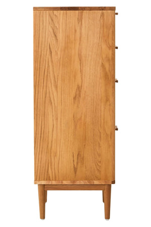Lyon Rattan and Oak Wood Chest of Four Drawers - XShowhome Limited - Xshowhome