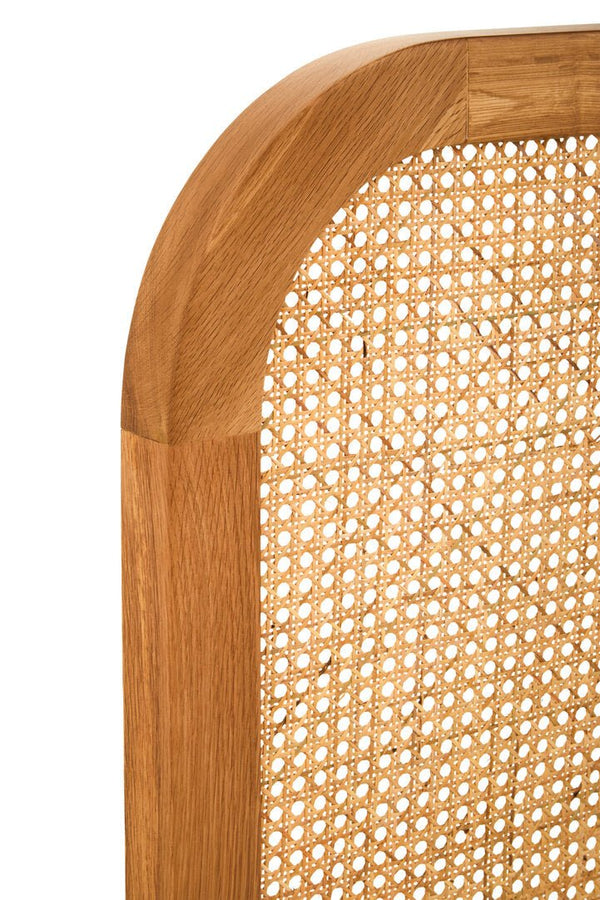 Lyon Rattan and Oak Wood Double Bed Headboard - Canwell Interiors Limited - Xshowhome