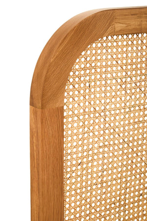 Lyon Rattan and Oak Wood Double Bed Headboard - XShowhome Limited - Xshowhome