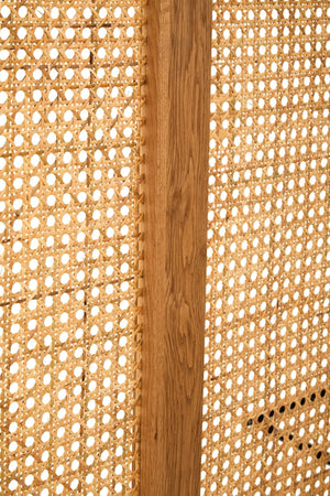 Lyon Rattan and Oak Wood Double Bed Headboard - XShowhome Limited - Xshowhome