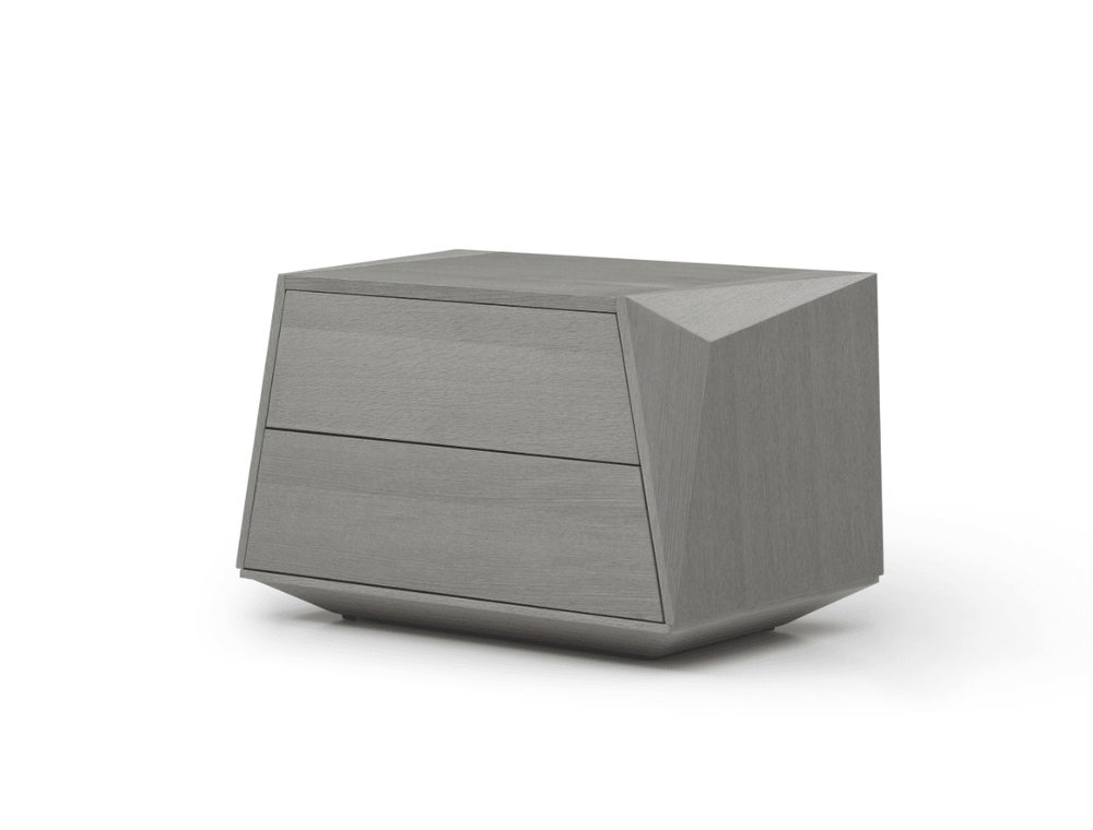 Madon Wide Bedside Table 700mm - Dark Grey Oak - XShowhome Limited - Tommy Franks
