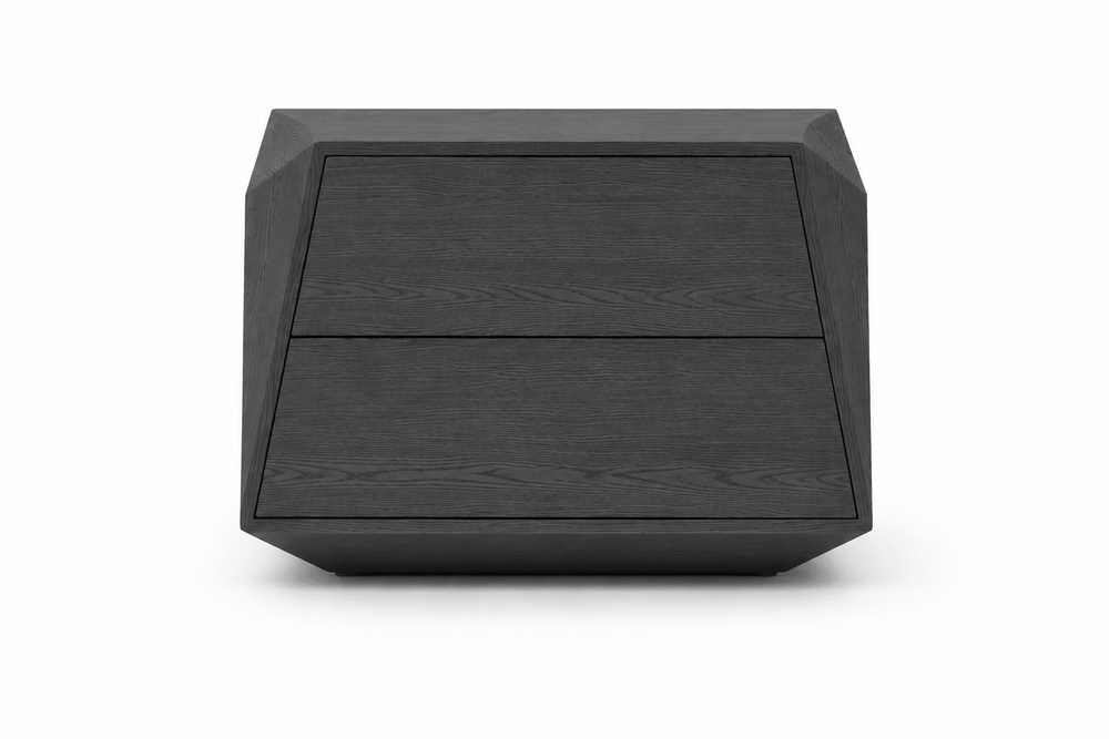 Madon Wide Bedside Table 700mm - Smoke Oak - XShowhome Limited - Tommy Franks