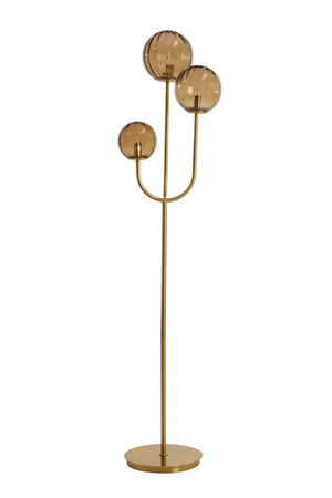 MAGDALA Floor Lamp - 3l E14 Glass Brown & Gold - XShowhome Limited - Light & Living