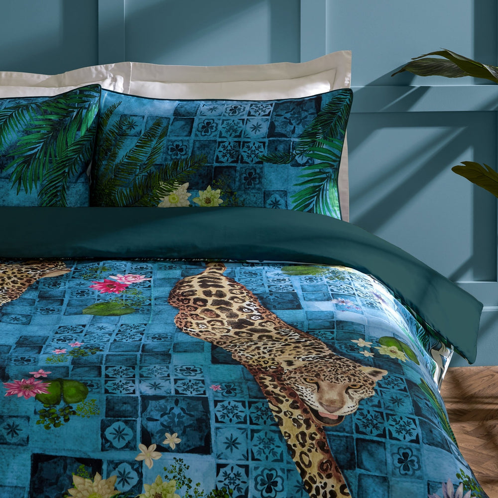 Majorelle Piped Pillow Case Pairs Azure Blue - Canwell Interiors Limited - Riva