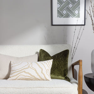 Malans 45x45 Feather Filled Cushion Olive - Canwell Interiors Limited - Riva