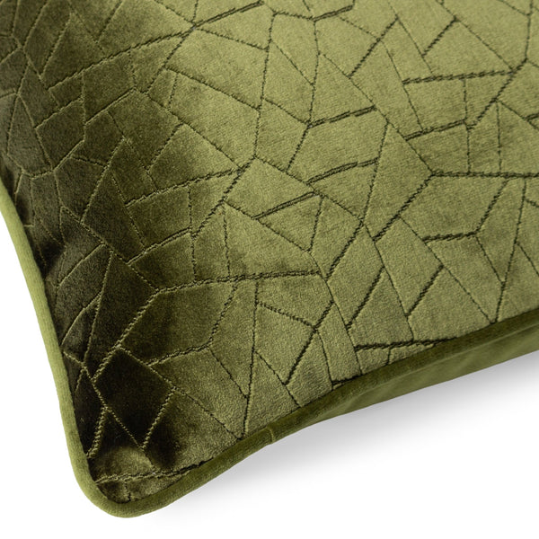 Malans 45x45 Feather Filled Cushion Olive - Canwell Interiors Limited - Riva