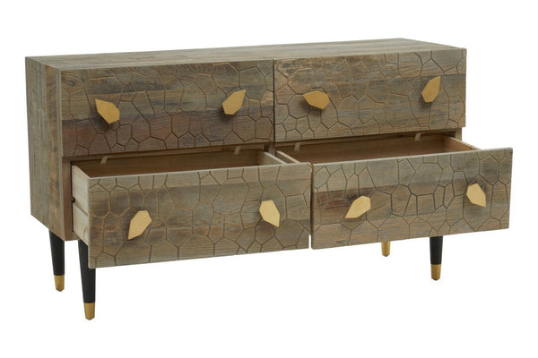 Malay Four Drawer Recycled Elm Wood Chest - Canwell Interiors Limited - Xshowhome