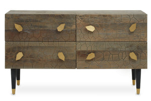 Malay Four Drawer Recycled Elm Wood Chest - Canwell Interiors Limited - Xshowhome