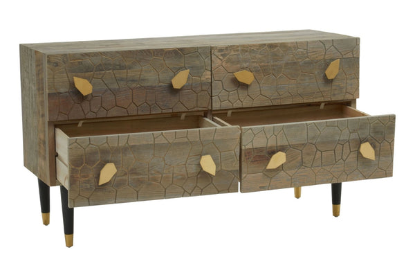 Malay Four Drawer Recycled Elm Wood Chest - XShowhome Limited - Xshowhome