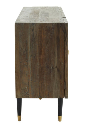 Malay Recycled Elm Wood 4 Door Sideboard - Canwell Interiors Limited - Xshowhome