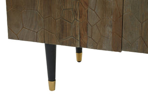 Malay Recycled Elm Wood 4 Door Sideboard - Canwell Interiors Limited - Xshowhome