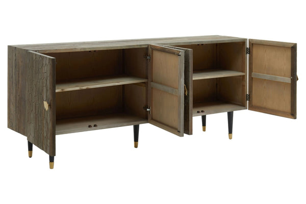 Malay Recycled Elm Wood 4 Door Sideboard - XShowhome Limited - Xshowhome