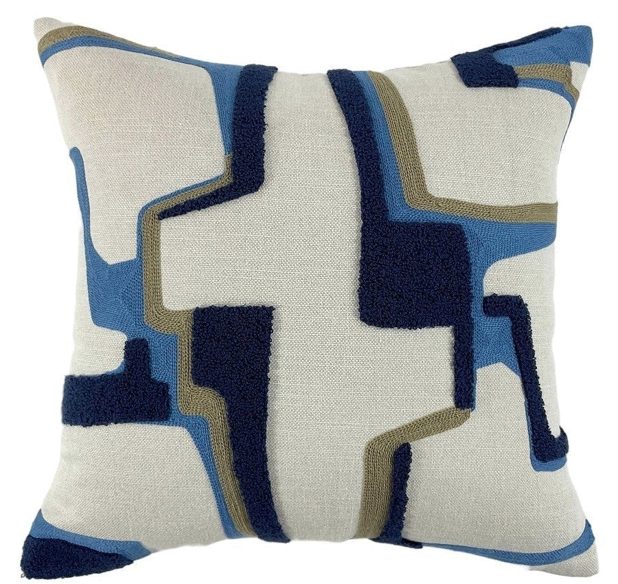 Malini Alto Blue Cushion - Canwell Interiors Limited - Malini