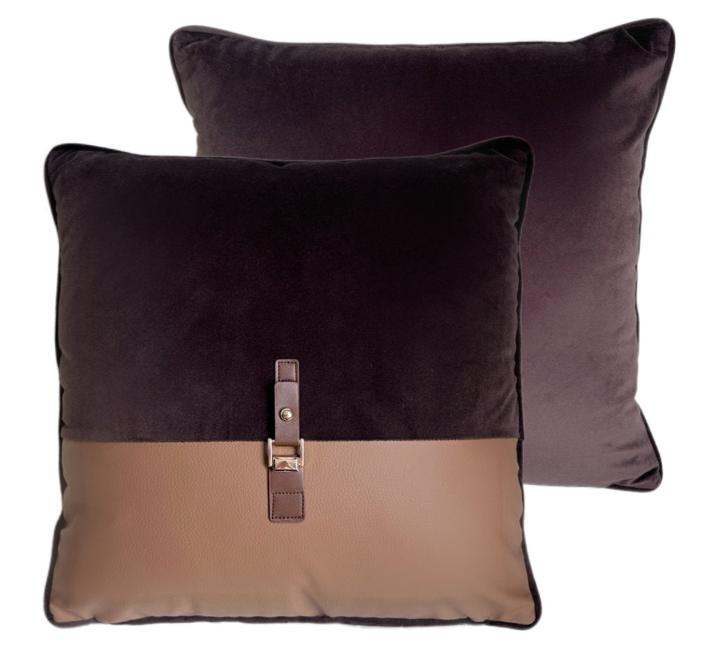 Malini Buckleup Choc Cushion - Canwell Interiors Limited - Malini